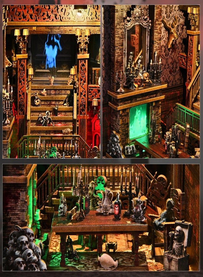 ETKVR Book Nook Kit, Book Nook Kits for Adults DIY Booknook Model Build, DIY 3D Wooden Puzzle Bookend Booknook Bookshelf Insert Miniature Dollhouse Kit for Home Decoration - Image 4